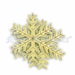 Набор новогодних украшений "Снежинки", 9 шт, цвет: золотистый эталоном качества и хорошего вкуса инфо 13851b.