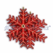 Набор новогодних украшений "Снежинки", 9 шт, цвет: красный эталоном качества и хорошего вкуса инфо 13852b.